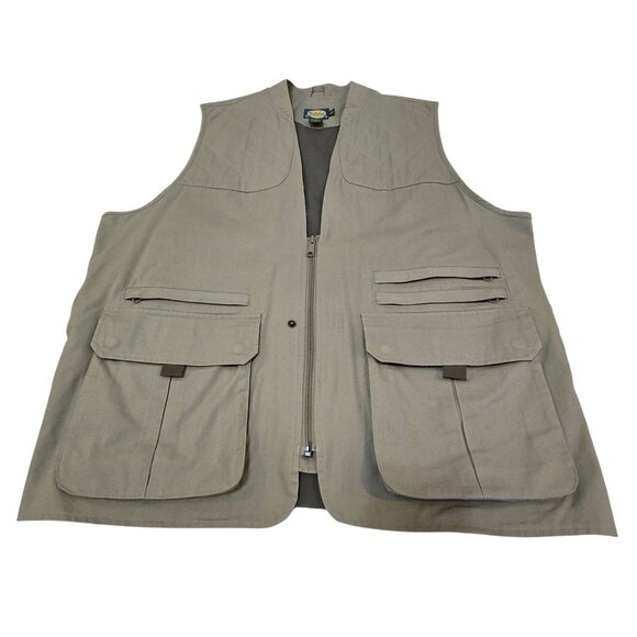 Cabela's Tan Outdoor Gear Utility Vest Men XL Hunting Fishing Storage - Picture 2 of 12